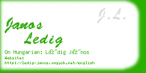 janos ledig business card